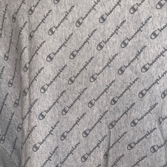 Cropped Champion fleece sweatshirt Large gray grey like new - Picture 3 of 5